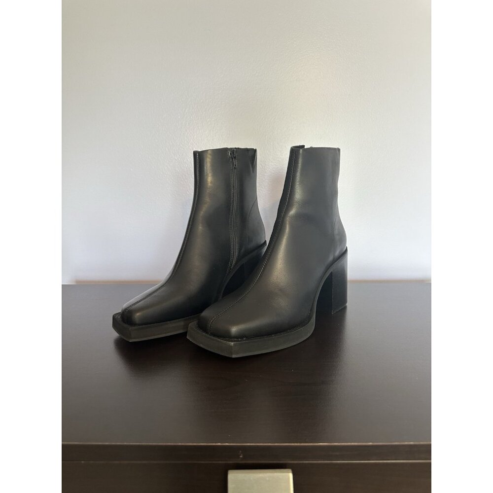 Autumn Formal Leather Men's Chelsea Ankle Boots Side Zip Moto Punk Dress Shoes